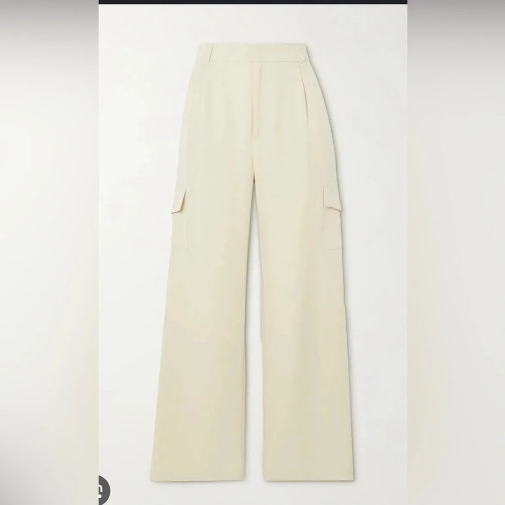 Reformation Jackson straight-leg trousers cargo pocket wide leg trouser pant